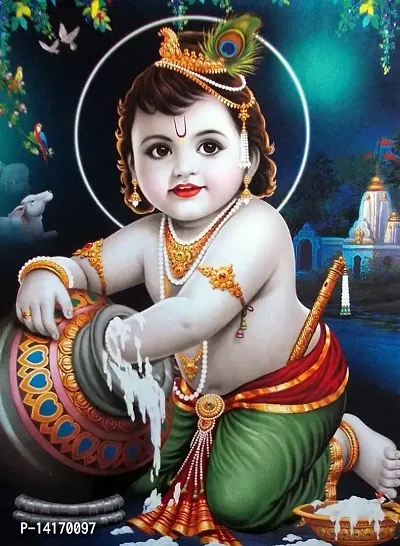 APM BAL Gopal Fully Waterproof Vinyl Sticker self Adhesive for Living Room, Bedroom, Office, Kids Room 12X18 inches (K27)-thumb0