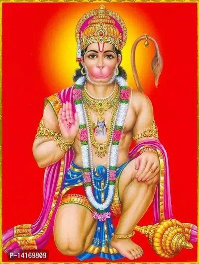 APM Hanuman JI Wall Sticker Fully Waterproof Vinyl Sticker self Adhesive for Living Room, Bedroom, Office, Kids Room 12X18 inches (H12)