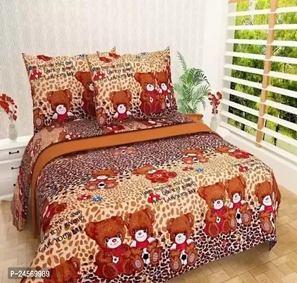 Fancy Cotton Printed Bedsheet With 2 Pillow Covers-thumb0