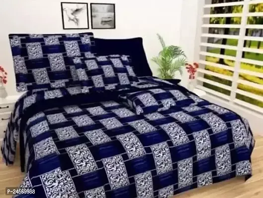 Fancy Cotton Printed Bedsheet With 2 Pillow Covers-thumb0