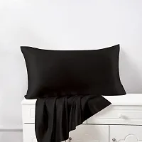 Comfortable Silk Solid Pillow Covers- Set Of 2-thumb1