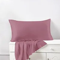 Comfortable Silk Solid Pillow Covers- Set Of 2-thumb1