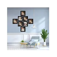 CDM Wall Wood MDF Photo Frame With Glass (Black,8 Photos)-thumb1