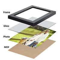 CDM Wall Wood MDF Photo Frame With Glass (Black,6 Photos)-thumb2