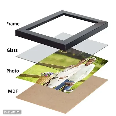 CDM Wall Wood MDF Photo Frame With Glass (Black,6 Photos)-thumb3