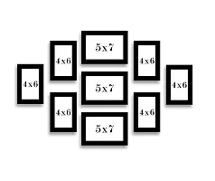 Stuthi Arts Wood MDF Photo Frame With Glass (Black,9 Photos)-thumb1