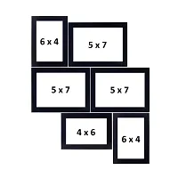 Classy Collage Photo Frames (Set of 6, Wall Hanging),Black-thumb2