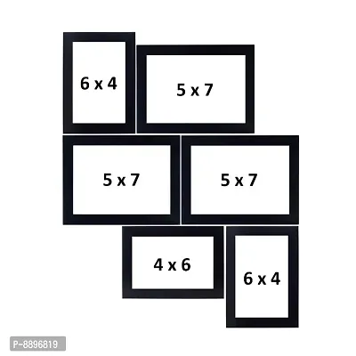 Classy Collage Photo Frames (Set of 6, Wall Hanging),Black-thumb3