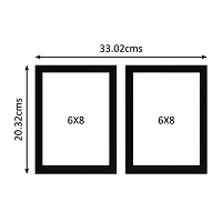 Wall Photo Frames With Glass (Size - 6x8-2 Frames) (Black)-thumb1