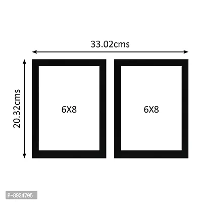Wall Photo Frames With Glass (Size - 6x8-2 Frames) (Black)-thumb2