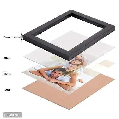 Wall Photo Frames With Glass (Size - 6x8-2 Frames) (Black)-thumb3