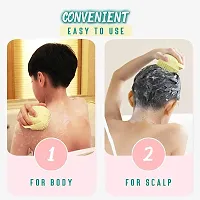 LANELLIE Silicon Massage Bath Brush Hair Scalp  Bathing Brush For Cleaning Body | Silicone Bath Wash Scrubber Cleaner  Massager For Hair Bathing Tool |-thumb4