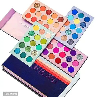 LANELLIE Eyeshadow Palette 60 Color Makeup Palette Highlighters Eye Make Up High Pigmented Professional Mattes  Shimmery Finish - Multicolor
