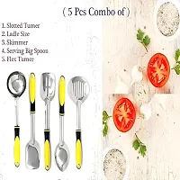 STAINLESS STEEL SERVING SPOON SET 5 PCS.-thumb1