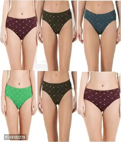 Women's Printed Innerwear Panties Underwear Multicolor (Pack of 5)-thumb0