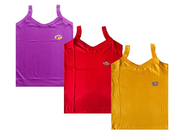 Multicolor Camisoles For Girls-Pack Of 3