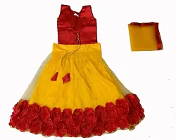 Lotus Girls Lehenga Choli Ethnic Wear Embroidered Lehenga, Choli and Dupatta Set-thumb1