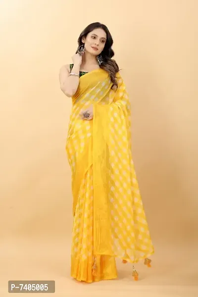 Elegant Brasso Saree With Blouse Piece For Women-thumb0