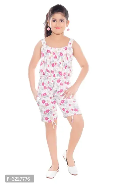 Girls Multicoloured Cotton Blend Jumpsuits