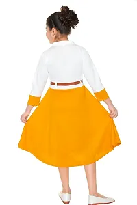 White and Yellow Cotton Blend Frocks-thumb2