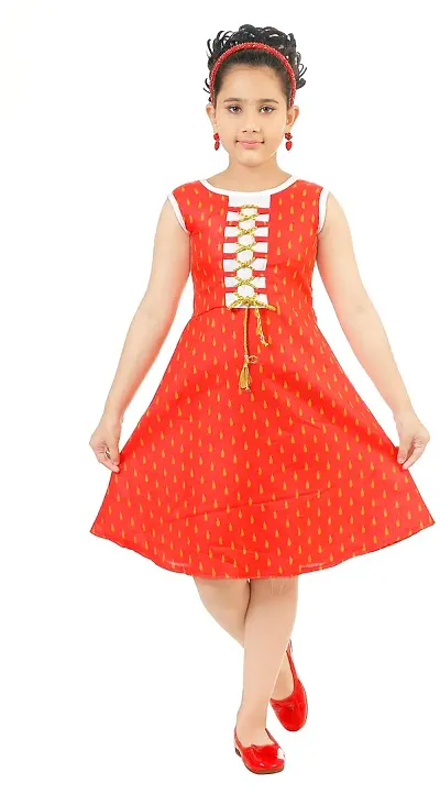 Stylish Fancy Frocks and Net A-Line Dress For Girls