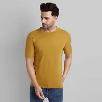 DIGIMART Men Round Neck T-Shirt (Mustard)-thumb3