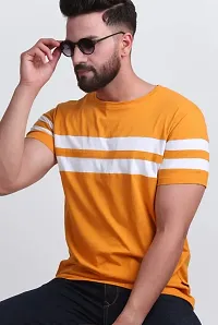 DIGIMART Men Round Neck T-Shirt (Mustard)-thumb2