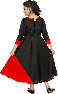 DIGIMART Girl's Fancy Dress Frock BLACKRED-thumb1