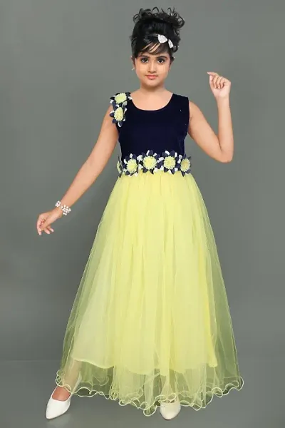 Stylish Fancy Frocks and Net A-Line Dress For Girls