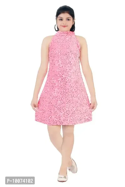 Stylish Fancy Frocks and Net A-Line Dress For Girls-thumb0