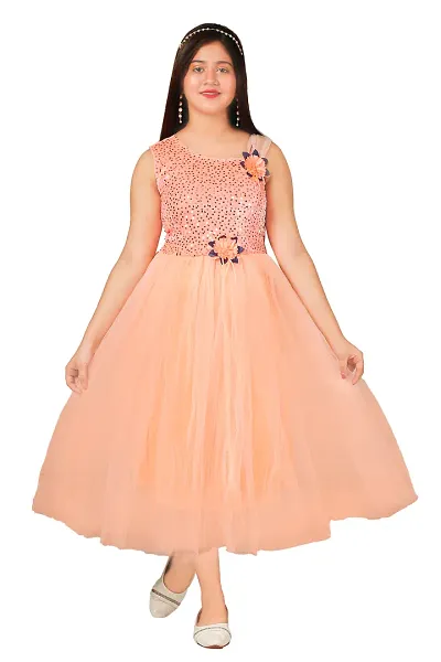 Stylish Fancy Frocks and Net A-Line Dress For Girls