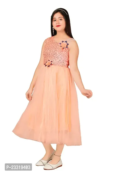 Stylish Fancy Frocks and Net A-Line Dress For Girls-thumb2