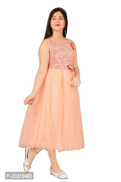 Stylish Fancy Frocks and Net A-Line Dress For Girls-thumb3