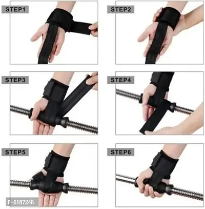 WEIGHT LIFTING BAR STRAPS,BODY BUILDING,GYM WRIST SUPPORT Wrist Hand Support-thumb3