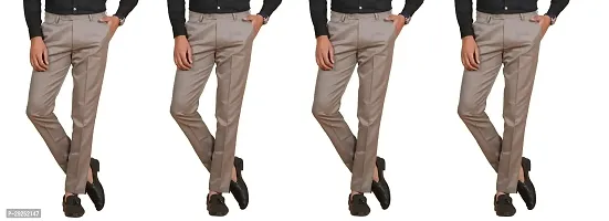 Regular Fit Formal Trousers for Men. pack of 4