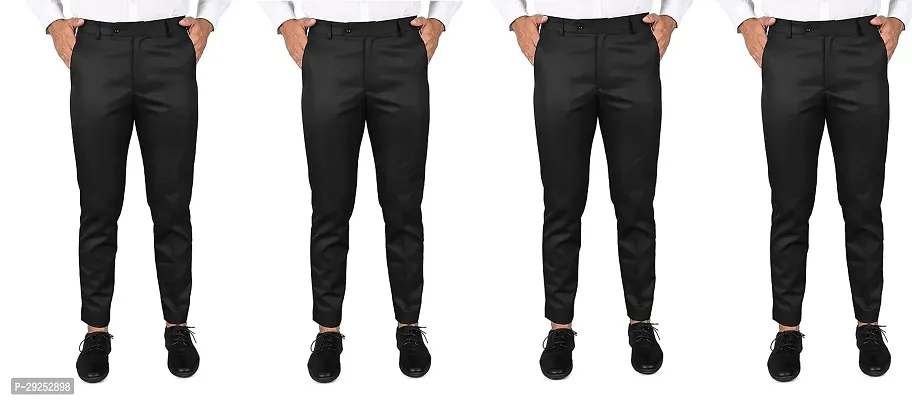 Regular Fit Formal Trousers for Men pack of 4