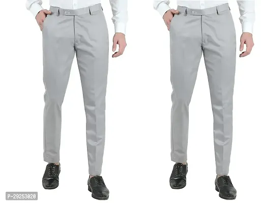 Regular Fit Formal Trousers for Men pack of 2