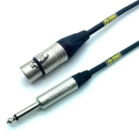 Sonic Plumber Neutrik (lrm;NTK-XLRF-TS) Female to 6.35mm (1/4 Inch) TS Jack Microphone Cable