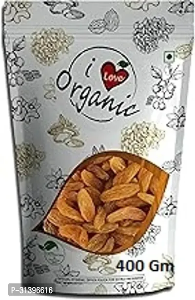 I Love Organic Premium Long Golden Kishmish Raisins Organic 100 Percent Natural Raisins 400 G