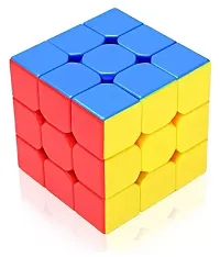 COMBO (PACK OF 3)Pyramid ,High Speed Magic and Ball Cube/Balloon Cube/Bubble Cube For Kids  Adults | Puzzle Games| Pyramid ,Speed and Magic bubble Stickerless Rubiks |Multi Color Sticker Less, Super-thumb2