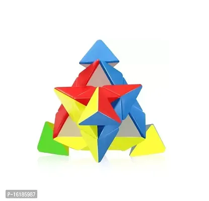 COMBO (PACK OF 3) Pyramid , 3X3 and 2X2 Magic High Speed Cube Toy For Kids  Adults | Puzzle Games | ( Pyramid Cube Size : 10 cm, speed cube size: 5.5cm and 2X2 Cube Size: 5 cm)-thumb4