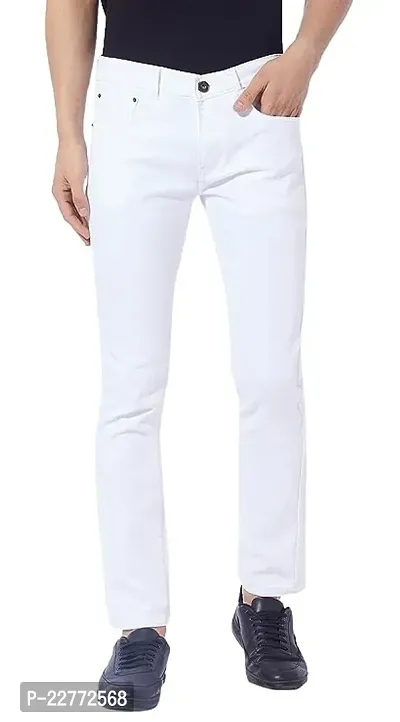 Classic Cotton Solid Jeans for Men-thumb0