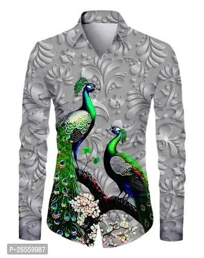 Classic Polycotton Printed Unstitched Shirt Fabric for Men-thumb0