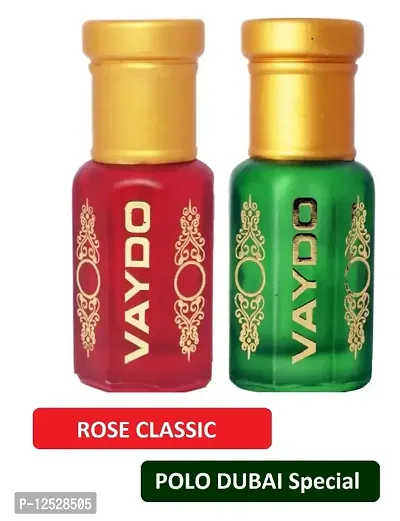 vaydo ROSE + POLO  combo Attar/Perfume, Apply directly (6+6ML) Floral Attar  (Mus-thumb0
