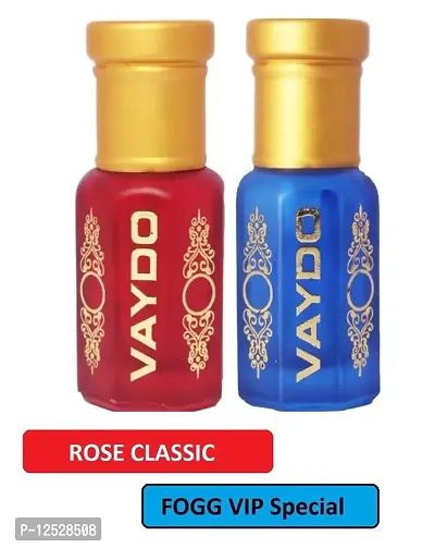 vaydo ROSE + FOGG combo Attar/Perfume, Apply directly (6+6ML) Floral Attar  (Mus-thumb0