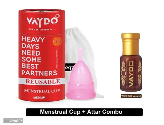 vaydo menstrual Cup and attar combo For odor Free periods, best combo ever(1 Menstrual cup + 6ML Attar)  (2 Items in the set)