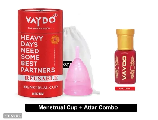 vaydo menstrual Cup and attar combo For odor Free periods, best combo ever(1 Menstrual cup + 6ML Attar)  (2 Items in the set)