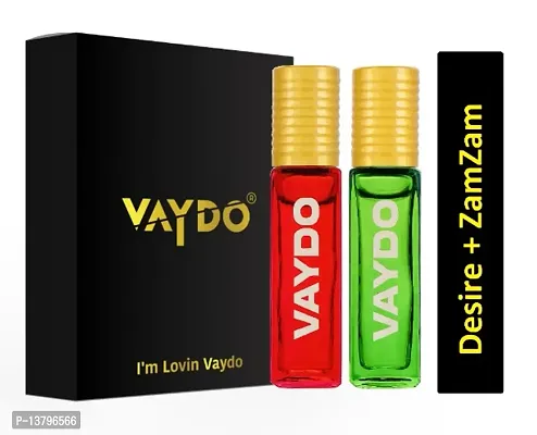 vaydo DESIRE LUXURY + ZAM ZAM Long Lasting Men and Women Natural Aquatic Perfume Attar/New Generation Real Fragrance-thumb0