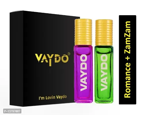 vaydo ROMANCE FRENCH + ZAM ZAM Most Long Lasting Attar For Men, 16 ml Best natural undiluted New Attar