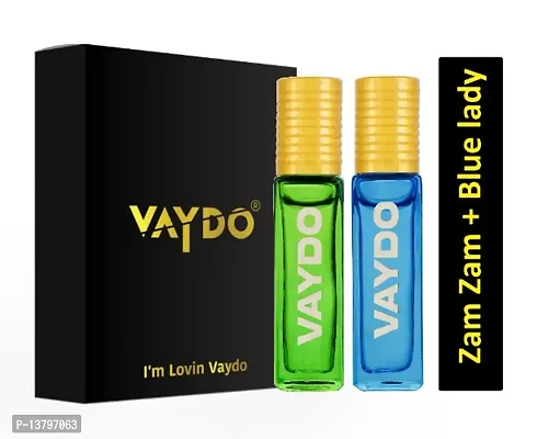 vaydo ZAM ZAM + BLUE LADY Attar/Perfume 16 ML (Long Lasting 24 hrs, Alcohol-Free)MenWomen Floral Attar